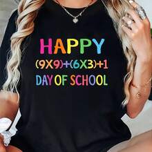 Fashionable Women's T-Shirt, A Must-Have In Every Wardrobe, Comfclothestable And Breathable Update - 黑色 - 查看 1