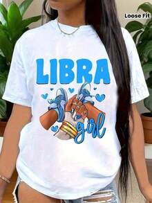 1 Libra T-Shirt, Libra AF T-Shirt, Libra Queen T-Shirt, Libra Birthday T-Shirt, Libra Constellation T-Shirt, Libra Astrology Teacher T-Shirt, Libra Seasonal Gifts For Women, Libra T-Shirt, Libra Zodiac T-Shirt, Libra Energy Horoscope Casual Everyday Cotton T-Shirt, Plus Size, 180g 100% Cotton. - 白色 - 查看 12