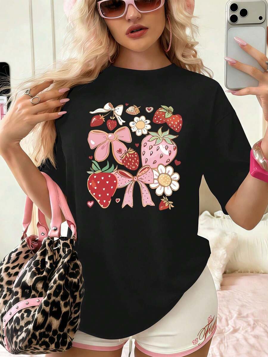 Women T-Shirts - Black - View 1