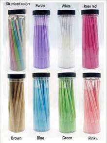 Gói 1000/200/100/50/30/10 tờ giấy cuốn thuốc lá tự nhiên, mỏng, cháy chậm, hình dạng như chiếc kèn, thích hợp làm phụ kiện thuốc lá điện tử, quà tặng ngày lễ/Ngày Valentine và phụ kiện hút thuốc, quà tặng Ngày của Cha. - Trộn màu - Xem 3