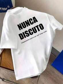 Women's Short-Sleeve Graphic T-Shirt With Spanish Summer Slogan, Casual And Comfortable Top For Everyday Wear. Round Neck, 100% Cotton, Soft Fabric, Short Sleeves, Breathable And Cool, Unisex. 100% Cotton - 白色的 - 查看 4
