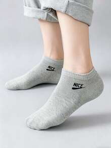 100 chiếc/80 chiếc/60 chiếc/30 chiếc/18 chiếc/10 chiếc/2 chiếc tất thuyền unisex màu trơn và in chữ, tất tàng hình, mềm mại, thoáng khí, thấm hút mồ hôi, phù hợp cho mặc hàng ngày, công sở, mọi mùa. - Nhiều màu - Xem 2