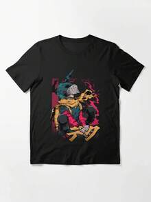 Anime  Green Haired Hero Black T-shirtblusas para mujer playeras de mujer vestidos casuales para mujer y2k playeras deportivas para mujer verano camisetas ropa de mujer Fashion Perfect For Daily - Negro - Ver 6