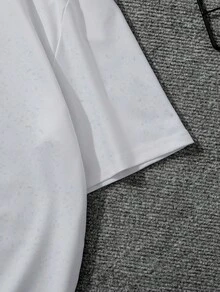 Bold Letter Graphic Symbolizing Confidence And Modern Street Attitude Men's Short Sleeve TShirt & Shorts Set 2pcs Set Casual Streetwear Summer Outfit Matching Athleisure Style For Daily Comfort And Fashion - 白色 - 查看 4