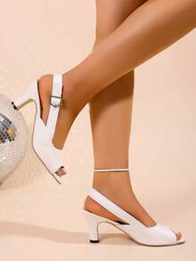 2025 Neue Lateinamerikanische Tanzsschuhe für Frauen, mittlere Absätze, weiche Sohle für Outdoor Ballroom Tanzen, Sommer Peep Zehen sexy retro römischer eleganter europäischer und amerikanischer Stil Kreuz-Riemen High Heel Sandalen - Weiss - Übersicht 4