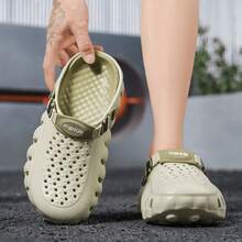 Men's Fashion Colorblock Slippers, Breathable EVA Sandals With Adjustable Straps, Comfortable Wear, Suitable For Casual Outdoor Activities In Spring, Summer And Autumn - Rice Green - View 6