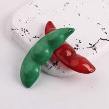 8pcs Acrylic Imitation Jade Bean Pendant, Multicolor Jelly Style, For DIY Jewelry Making - Multicolor - View 3