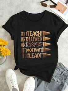 Women T-Shirts - Black - View 1