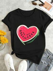 Women T-Shirts - Black - View 1