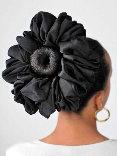 Elegant Large Scrunchie Hair Tie, Stretchy Big Scrunchie Won't Damage Hair, Versatile Ponytail Holder Suitable For Daily Wear And Outdoor Activities