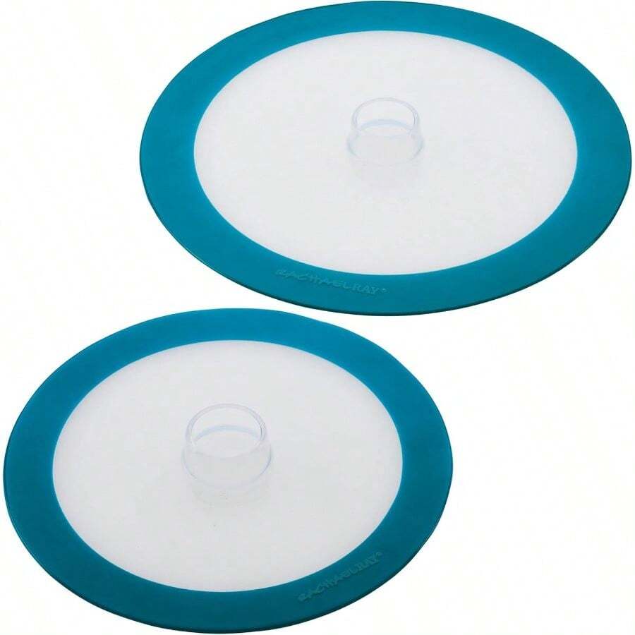 Rachael Ray Tools And Gadgets Silicone Suction Lid Set, 2 Piece - Teal - Teal + 2 Piece - View 1