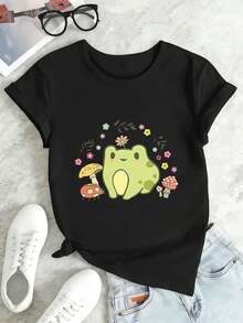 Women T-Shirts - Black - View 2