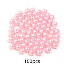 10-1000pcs 3-20mm Faux Pearl Resin Beads, Pink Round Spacer Beads, Elegant Pearl Beads For Christmas Decoration, Jewelry Making, DIY Crafts, Phone Charms, Keychains, Wholesale - Pink - View 9