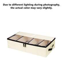 4 paires de boîtes de rangement pliables pour chaussures, grand organisateur de chaussures transparent avec poignée renforcée, étagère à chaussures modulable pour placard, rangement pliable en tissu sous le lit pour vêtements et chaussures - Voir 9