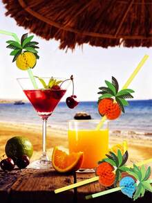 20 ống hút giấy hình tổ ong, ống hút giấy hình cây dừa, ống hút giấy cocktail kiểu Hawaii, ống hút giấy dùng một lần phù hợp cho tiệc Hawaii, tiệc bể bơi, tiệc sinh nhật, đám cưới, cocktail bãi biển Hawaii. - E - Xem 6