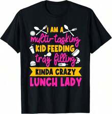 GiftGiftLunch Camiseta de Trabajadora de Cafetería con Moño Desordenado SoftSoft - Negro 6 - Ver 6