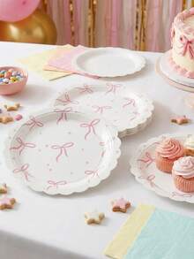 1/24/48pcs 7-Inch Butterfly Theme Disposable Paper Plates, Leak-Proof & Thick, 3-Second Quick Cleanup, Suitable For Parties, Camping, Home, Graduation, Valentine's Day, Spring/Summer Events - Multicolor - View 10