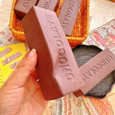 1pc New Soft Squishy Chocolate Style Slow Rebound Squeeze Toy, Stress Relief Sensory Toy, Suitable For Office, School, Birthday, Holiday Gift - Soft Cream Bar To Relieve Stress And Anxiety
