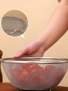 Bộ 2 tô trộn salad bằng thép không gỉ, tô rửa rau củ, rổ lọc cơm, rổ lọc đa năng và tô trộn, thích hợp để rửa rau củ, trái cây, cơm, an toàn khi rửa bằng máy rửa chén và chống gỉ. - Nhiều màu - Xem 3