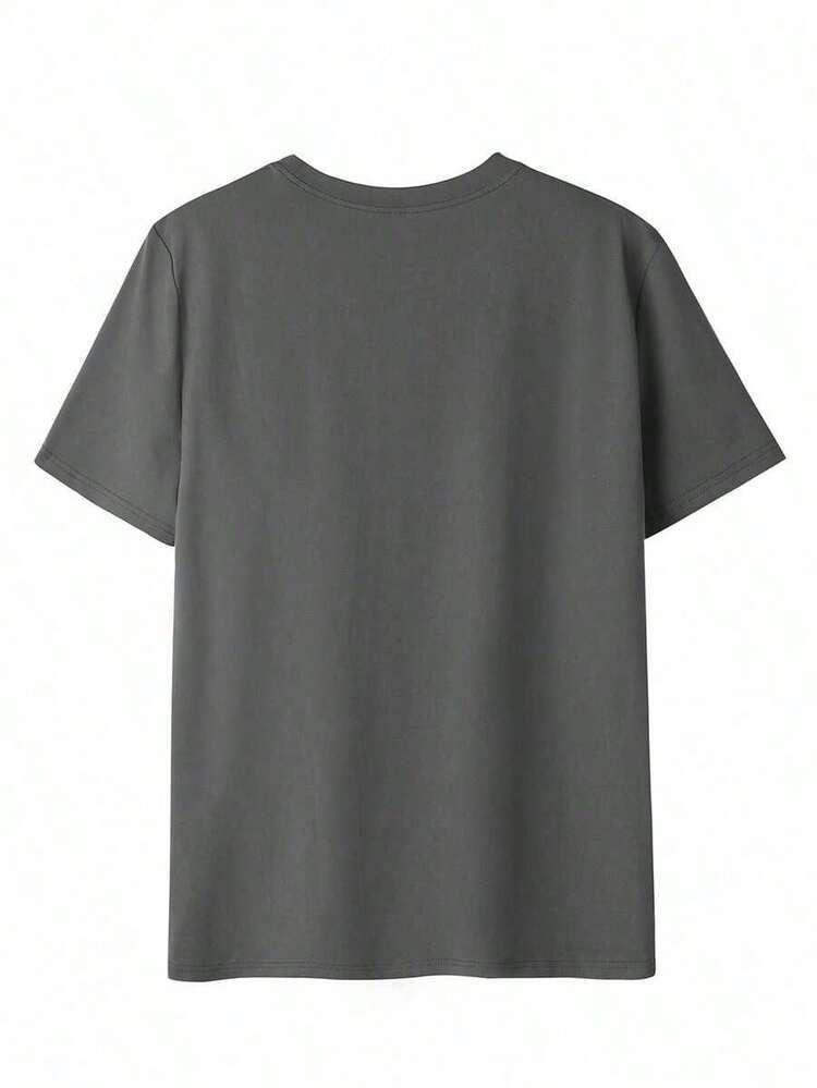 Women's Printed Short-Sleeved Summer T-Shirt, Polyester Fabric, Multifunctional Style, Regular Fit, Weight 180 Grams, 1 Unit. - 深灰色 - 查看 4