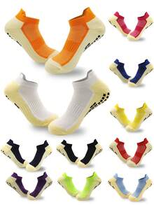 Short Ankle Design Football Socks, Professional Match Sweat-Absorbent Odor-Resistant Silicone Non-Slip Soccer Sports Ankle Socks - Multicolor - View 2