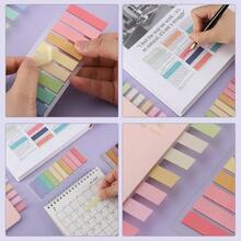 200pcs Colorful PET Sticky Notes, Semi-Transparent Bookmarks, Writeable & Movable, Self-Adhesive Page Flags With Ruler, Suitable For School & Office Supplies, Applicable For Binding & Indexing, Research Guide, Multi-Color Index Stickers, Semi-Transparent & Non-Tear, Student Supplies Labels, Office Organizer Stickers, Back To School Stickers - one-size - View 2