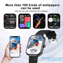 2.01" Full Screen Touch Smart Watch For Men & Women, Calling, Pedometer, Calorie Tracking, Multi-Sport Modes, Distance Tracking, Call/Message/Sedentary Reminder, Wireless Connection For Android Phones - Multicolor - View 5