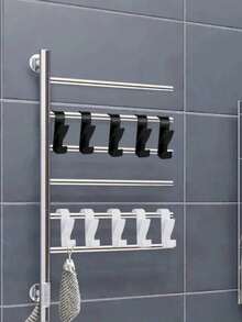 1/3/6 piezas Ganchos para baño: Soporte de gancho para calentador de toallas eléctrico - Estante multifuncional para secado y almacenamiento de toallas y ropa - Multicolor - Ver 7
