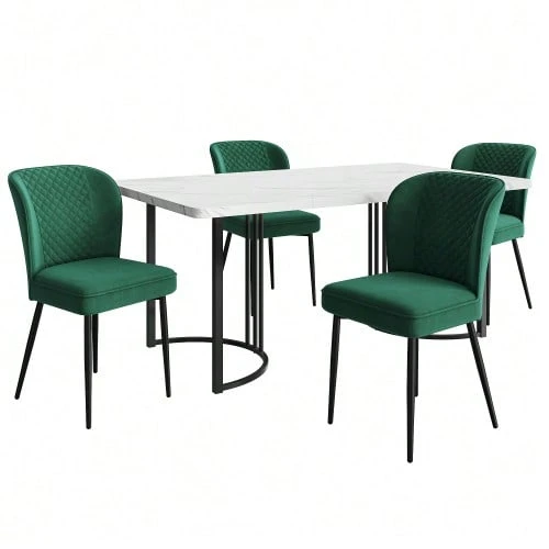 Dining Table & Chair Sets - Olive Green - View 1