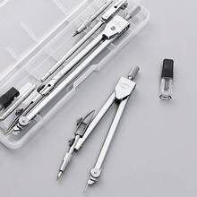 Large Size Metal Compass Set, Precise Drawing Instrument For Exams, Engineering Design, Mechanical Drafting, Clear Circles, Back To School - A - View 11