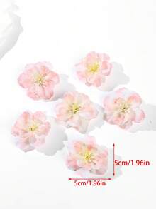 6pcs 5cm/1.96inch Adorable Fabric Flower Hair Clips, Sweet & Charming,Hair Claws,Bobby Pin - Multicolor - View 5