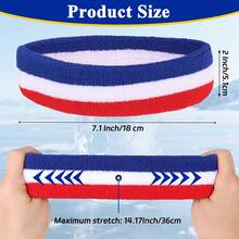 Sweatbands Sports Headband For Men And Women Terry Cloth Moisture Wicking Sports Sweatband For Basketball, Running, Working Out, - đen, xám, đỏ trắng xanh - Xem 2