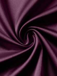 Nuevo vestido de mujer de moda con cuello alto brillante, sin mangas, cintura fruncida y asimétrico de ajuste ceñido - Morado - Ver 4