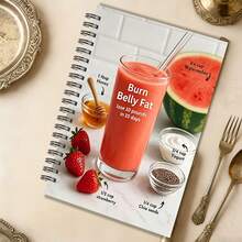1 Pc A5, 8.3x5.5inch Spiral Notebook With Weight Loss Theme, Suitable For Health Management | Food Logging | Shopping List | Ingredient Control Guide | Healthy Diet - A5 - View 6