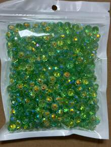 500顆/400顆/200顆/100顆 8mm 水晶珠，適用於手工DIY手鍊、項鍊、耳環、各種手工藝品、珠寶製作，綠色珠子 - 綠色 - 查看 8