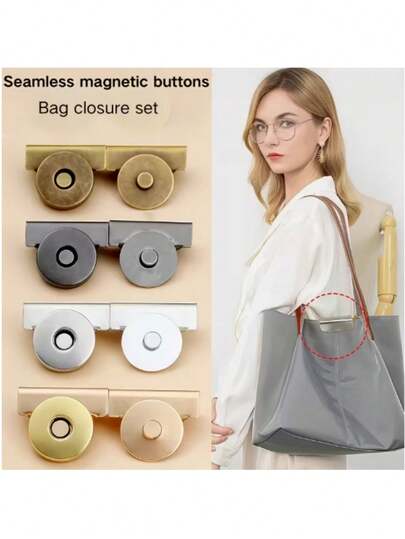 2/6/10/20 piezas Broches magnéticos, botones de instalación sin costura, profesionales para ropa, equipaje, cortinas, decorativos hechos a mano de varios colores, botones decorativos de metal duraderos, juego de materiales para costura