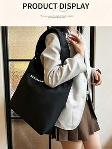 Túi tote mùa hè bằng nylon dung tích lớn, túi xách nhanh khô, túi đeo vai dành cho nữ. - Nhiều màu - Xem 10