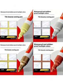 Waterproof Quick-Drying Tile Grout Pen, With Replacement Tips, Wall Grout Pen, Mold-Proof Decorative Tile Grout Pen, Suitable For Tiles, Floors, Bathrooms And Other Occasions, Tile Repair Tool, Home Decor Grout Pen, Tile Pen, Grout Pen, Cement Seam Decorative Pen, Home Decor Christmas New Year Holiday Decorative Pen, Mural Painting Decorative Pen - Tile Grout Pen - View 4