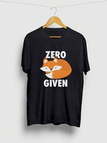 Zero Fox Gn Fox Gift, Funny Animal S1Hirt, Funny Wild T1EE, Fox Hoodie Youth S1Hirt UniS1ex T1S1Hirt. - 黑色 - 查看 1