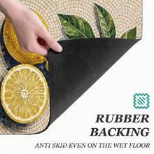 1pc Lemon Print Absorbent Mat/Drying Mat For Coffee Maker, Dishes - Polyester Absorbent Desktop Protective Mat With Rubber Anti-Slip Pad, For Kitchen Counter Decor, Home Bar And Dining Table - Multicolor - View 10