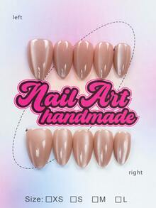 10 Peças de Unhas Postiças Curtas Prensadas Feitas à Mão com Olho de Gato Rosa, Padrão de Formato de Amêndoa, Suprimentos Únicos de Arte de Unhas Acrílicas Incluem 1 Mini Lixa de Unha e 1 Adesivo, Perfeito para Manicure DIY de Verão e Festas de Rock de Festival de Música - Rosa chiclete - Visão 11
