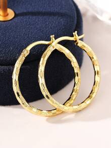 1 Pair Luxury Women's Hoop Earrings, Suitable For Parties, Engagements, Anniversaries, Valentine's Day Gifts - 14# - View 11
