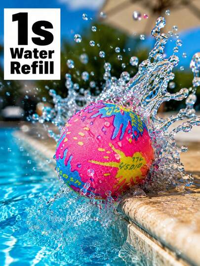 1/2/4/6/12pcs Reusable Water Balloons, Suitable For Swimming Pool, Summer Beach Water Games, Absorbing Water Bubble Balls, Summer Beach Pool Party Gifts, Water Wars, Puppy Chew Toys, Dog Fetch Toys