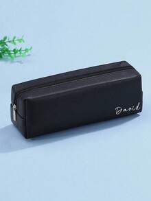 Large Capacity Pencil Case, Customized Text Inside, PU Leather Pencil Box, A And Student Style High-End Pencil Case, Customized Dust-Proof Function. Suitable As A Gift For Friends Or Family, Customized Stationery Box For School Supplies, Multifunctional, Decorative, Pencil And Marker Holder - Multicolor - View 8