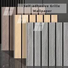 10pcs/Set 30cm X 30cm Self-Adhesive Grid Wallpaper, Wall Panels, Easy To Tear And Stick, Striped Design, Suitable For Countertop And Furniture Renovation, Indoor Wall Decor, Ideal For DIY Projects - 10pcs - View 5
