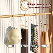10pcs/6pcs/3pcs/1pc Multi-Function Non-Slip Metal Round Hooks, Suitable For Hats, Underwear, Ties, Scarves, Belts, Applicable For Home, Dorm, Hotel, Bathroom, Bedroom, Wardrobe, Closet Storage Rack - Multicolor - View 7