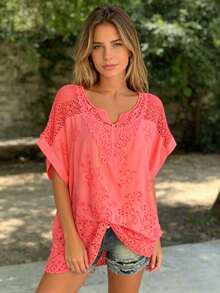 Women Tops - Red - View 3