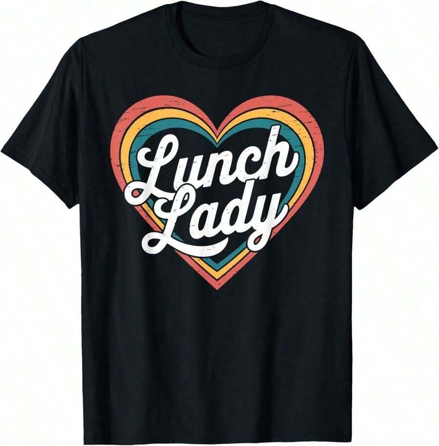GiftGiftLunch Camiseta de Trabajadora de Cafetería con Moño Desordenado SoftSoft - Negro 14 - Ver 1