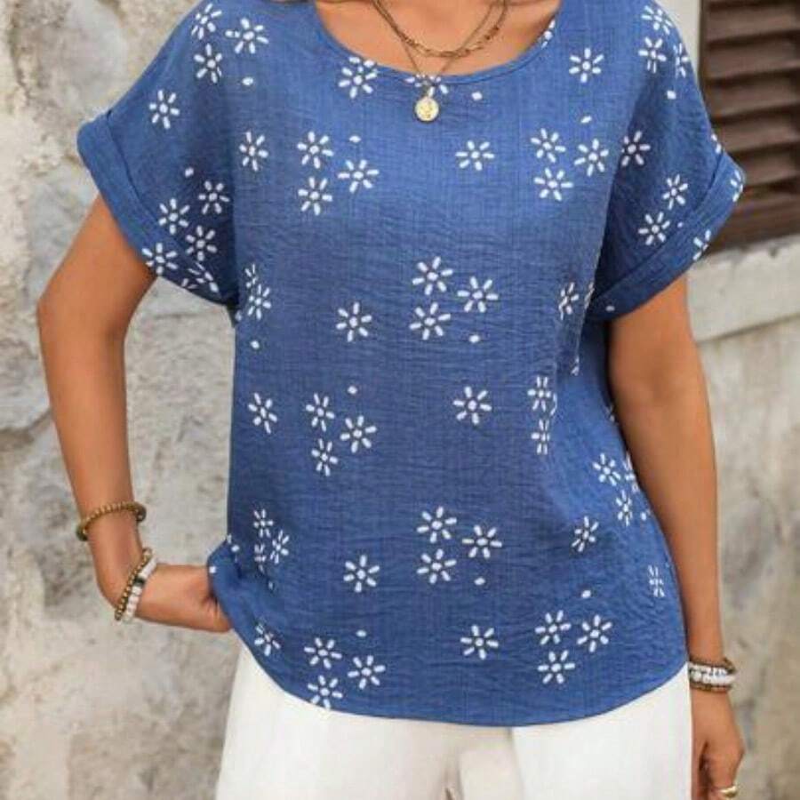 Women's Leopard Batwing Sleeve Shirt, Summer Teacher Shirts Leopard Shirt Women Blouses,Short Sleeve Tops - Multicolor - Ver 1