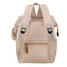 1pc Colorblock Fashion Mommy Bag, Large Diaper Bag With Insulated Pocket And Pacifier Case, Suitable For Stroller, Daily Use And Travel - Color Matching - View 6
